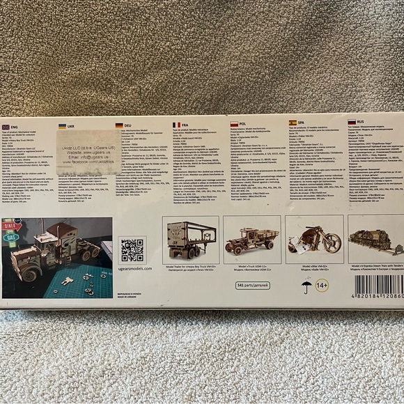 Wooden Model Kit Heavy Boy Truck VM-03 W Recommended age 14 & up - Picture 2 of 2